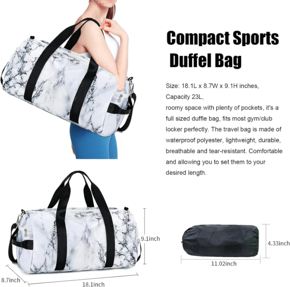 Sport Gym Duffle Travel Bag for Men & Women - Image 3