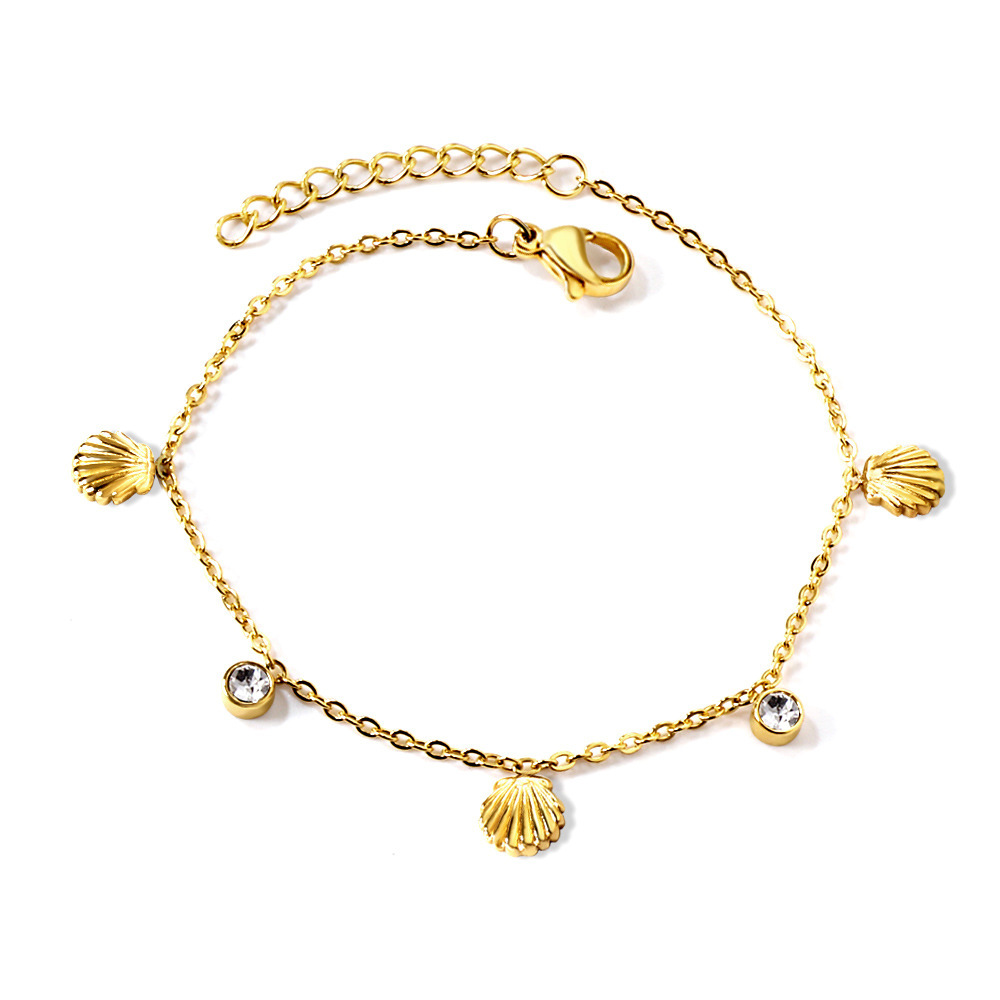 Shell White Diamond Gold