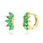 Zircon All-match Earrings Symmetrical Horse Eye Stone - Image 2