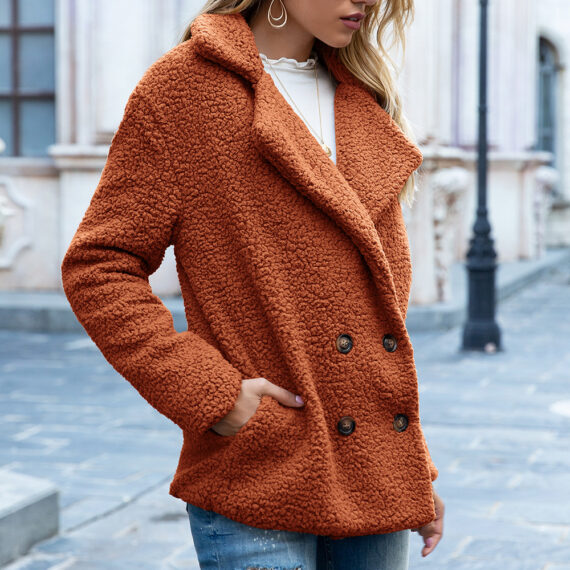 Fluffy Lapel Winter Coat - Image 10
