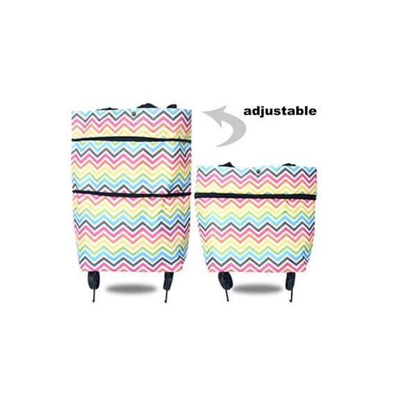 2 in 1 Foldable Shopping Cart with Wheels - Image 2