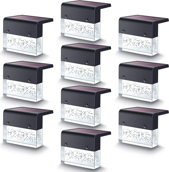 Waterproof New RGB LED Solar Step Fence Light - Image 2