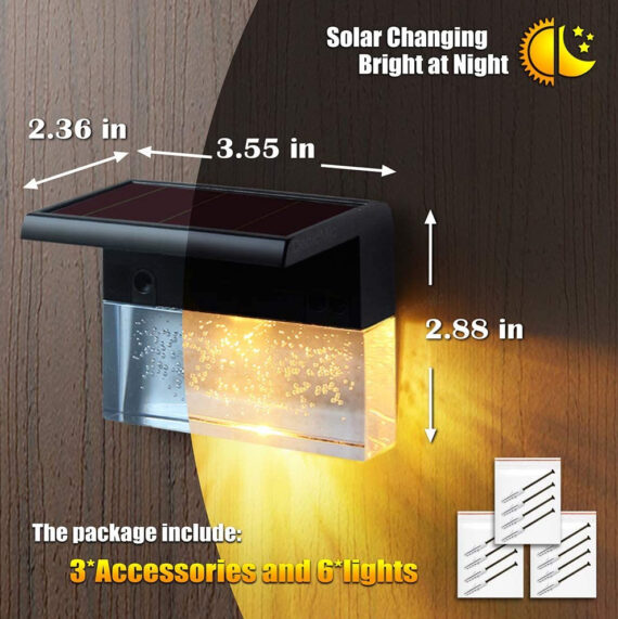 Waterproof New RGB LED Solar Step Fence Light - Image 7