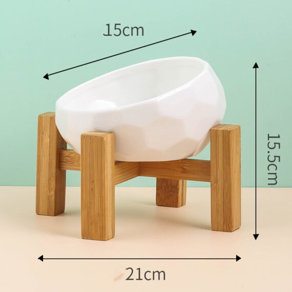 Beautiful Ceramic Cat Bowl Oblique Mouth - Image 5