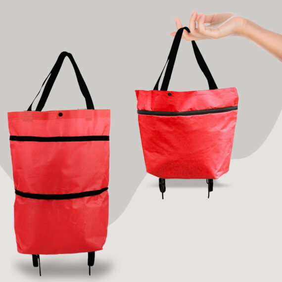 2 in 1 Foldable Shopping Cart with Wheels - Image 4