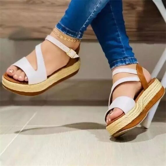 Platform Sandals Hollow Buckle Women's Shoes - Image 3