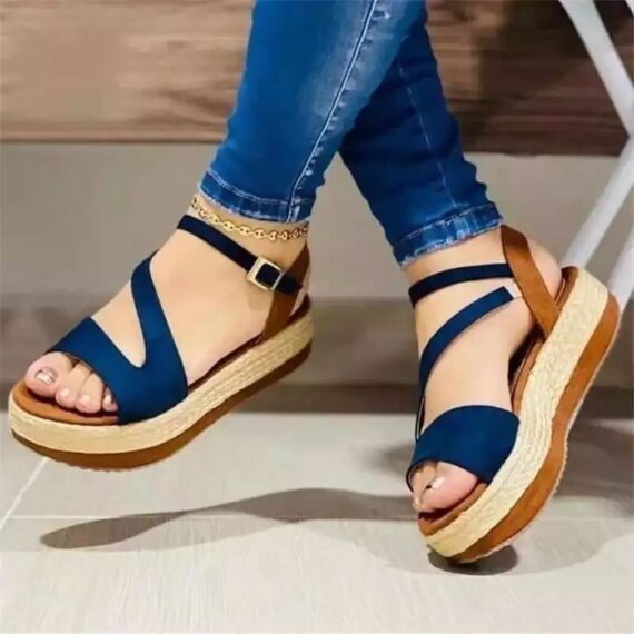 Platform Sandals Hollow Buckle Women's Shoes - Image 2