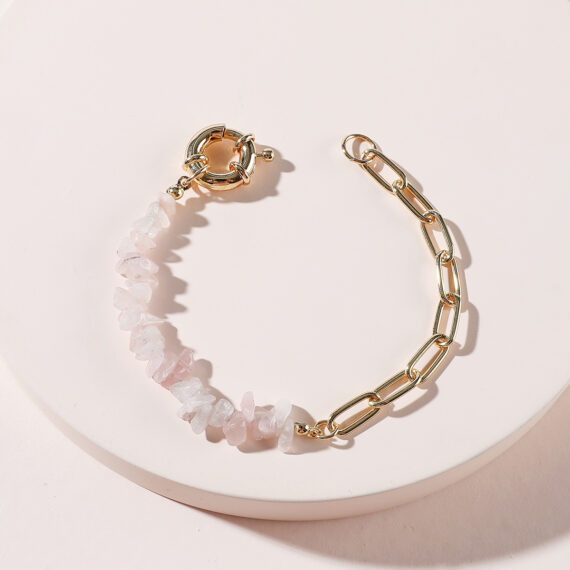 Crystal Amethyst Stone Chain Bracelet - Image 4