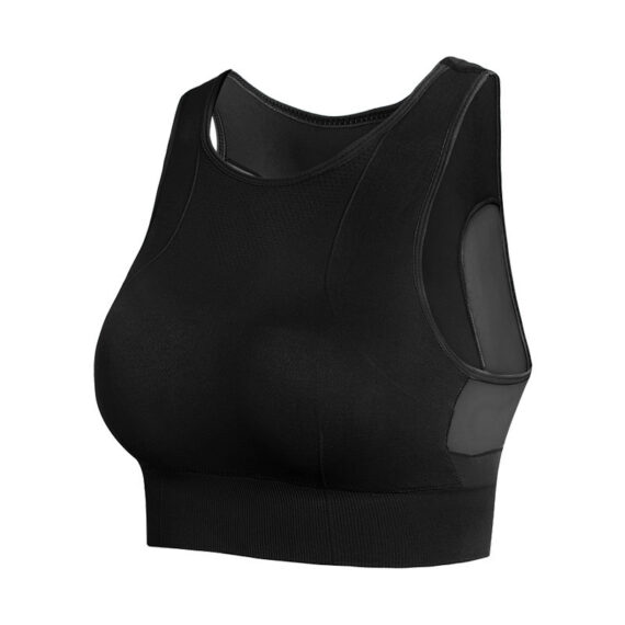 No Underwire Mesh Beauty Back Double-decker Sports Bra - Image 5