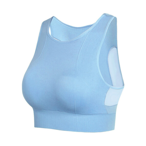 No Underwire Mesh Beauty Back Double-decker Sports Bra - Image 10