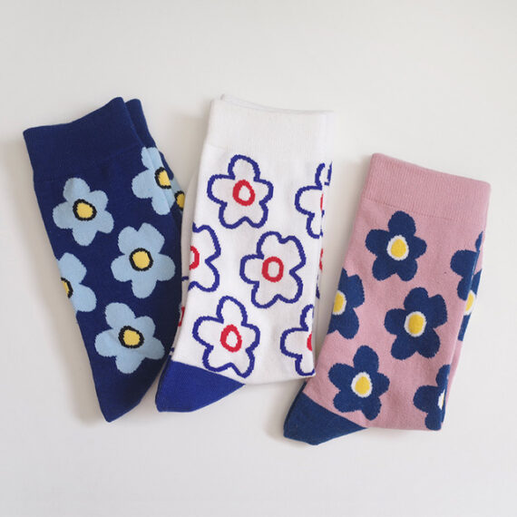 Cartoon flower cotton socks for girls - Image 6