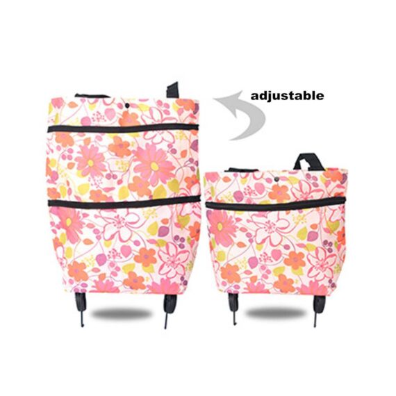 2 in 1 Foldable Shopping Cart with Wheels - Image 7