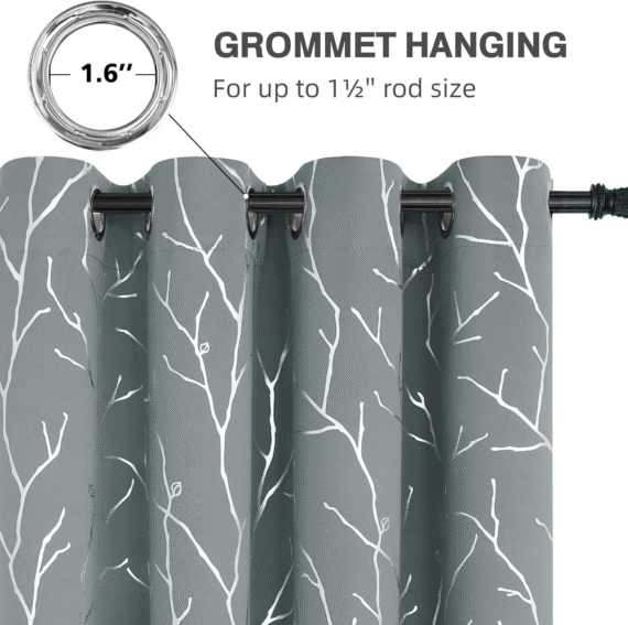 Light Grey Blackout Curtains - Image 3