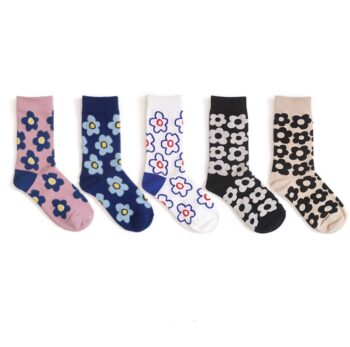 Cartoon flower cotton socks for girls