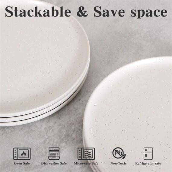 6-Piece Versatile Food Plate Set – Oven & Microwave Safe - Image 4