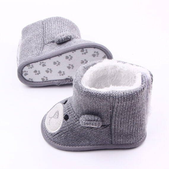 Cozy Bear Knit Baby Boots - Image 6