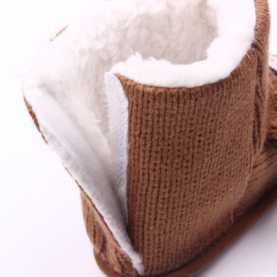 Cozy Bear Knit Baby Boots - Image 4