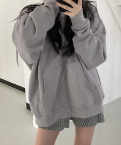 Loose Cardigan Jacket Thickened Plus Fleece