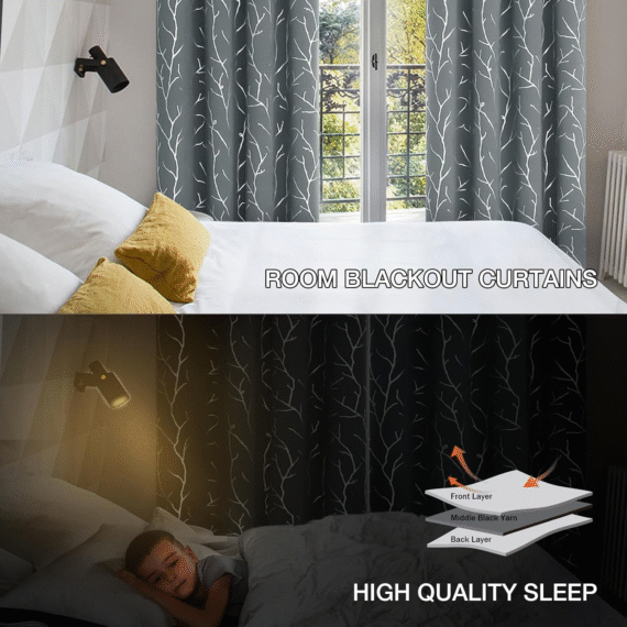 Light Grey Blackout Curtains - Image 5