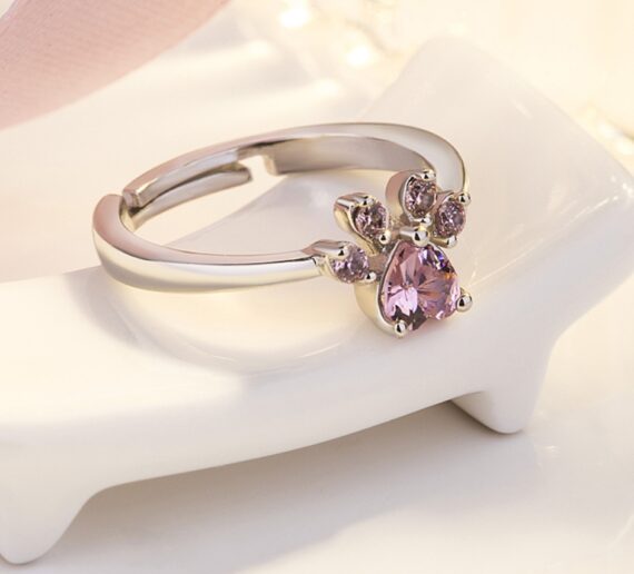 New Cat Bear Dog Paw Ring for Women Jewelry Sets - Image 6