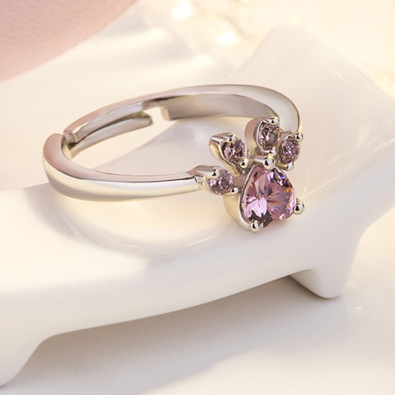 New Cat Bear Dog Paw Ring for Women Jewelry Sets - Image 6