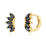 Zircon All-match Earrings Symmetrical Horse Eye Stone - Image 5