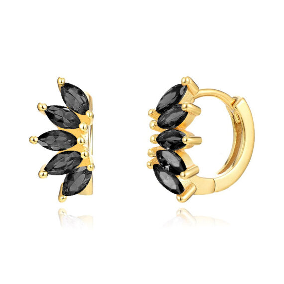 Zircon All-match Earrings Symmetrical Horse Eye Stone - Image 5