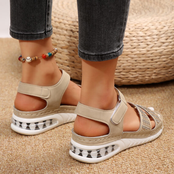 Women's Rhinestone Wedge Sandals - Image 4