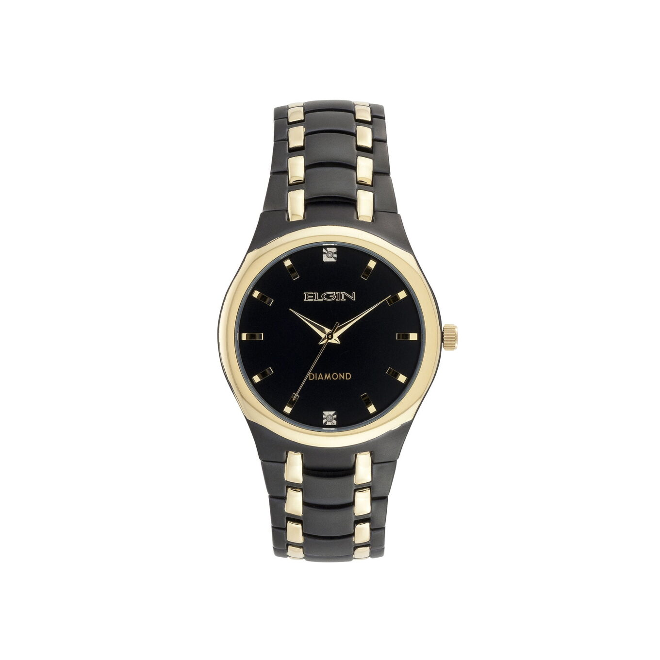 Black & Gold Analog Watch for Men with Black Dial