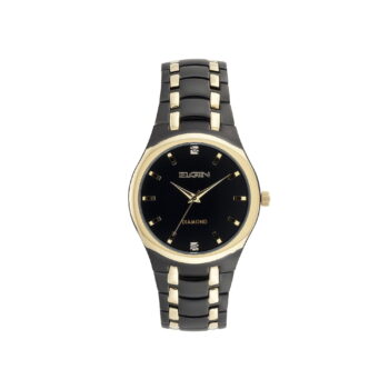 Black & Gold Analog Watch for Men with Black Dial