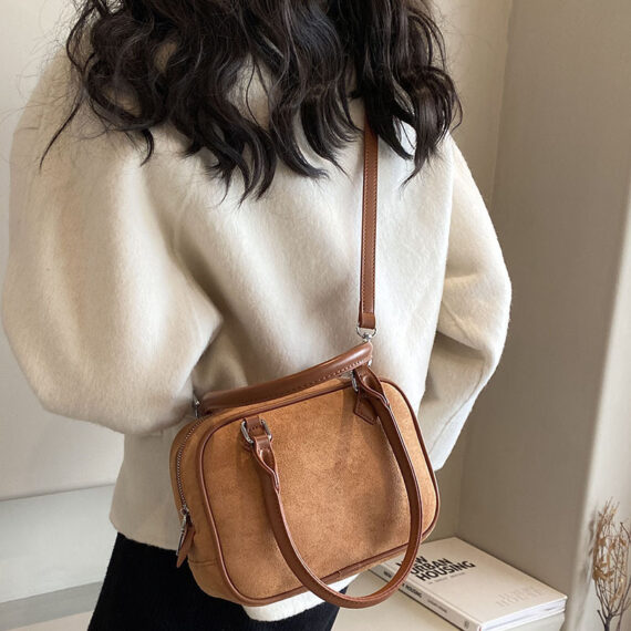 Trendy Suede Crossbody Handbag - Image 7