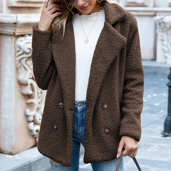 Fluffy Lapel Winter Coat - Image 8
