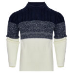 Men's Casual Color Block Long Sleeve Cable Knit Pullover Hoodie - Image 3