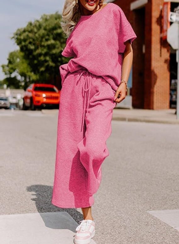 Women's Short-sleeved Trousers Two-piece Set - Image 4