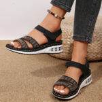 Women's Rhinestone Wedge Sandals - Image 2