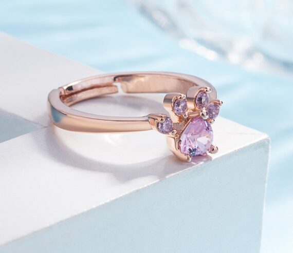 New Cat Bear Dog Paw Ring for Women Jewelry Sets - Image 8