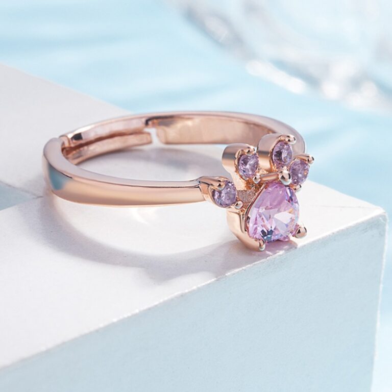New Cat Bear Dog Paw Ring for Women Jewelry Sets - Image 8