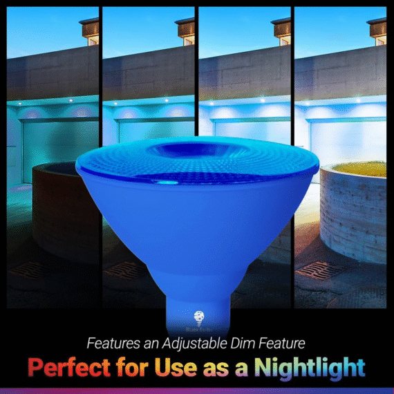 Bluex LED PAR38 Blue Flood Bulb – 2 Pack - Image 3