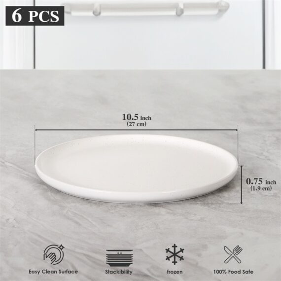 6-Piece Versatile Food Plate Set – Oven & Microwave Safe - Image 9
