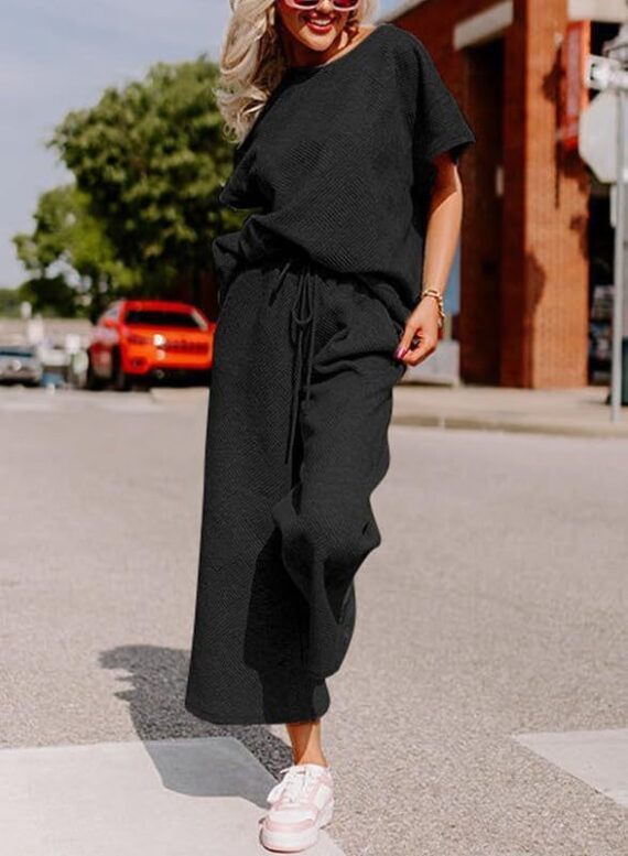 Women's Short-sleeved Trousers Two-piece Set - Image 10