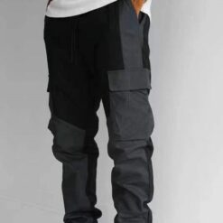 Men's Loose Fit Trousers with Large Pockets