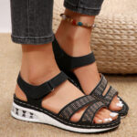 Women's Rhinestone Wedge Sandals - Image 6