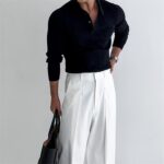 Men’s Stylish Striped Long Sleeve Shirt - Image 3