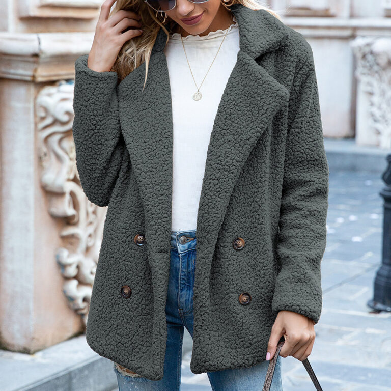 Fluffy Lapel Winter Coat - Image 2