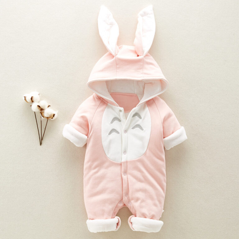 Cozy Chinchilla Hooded Baby Romper - Image 3