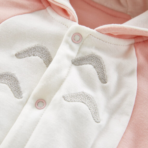Cozy Chinchilla Hooded Baby Romper - Image 4