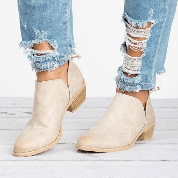 Autumn Women Shoes Retro High Heel Ankle Boots - Image 6