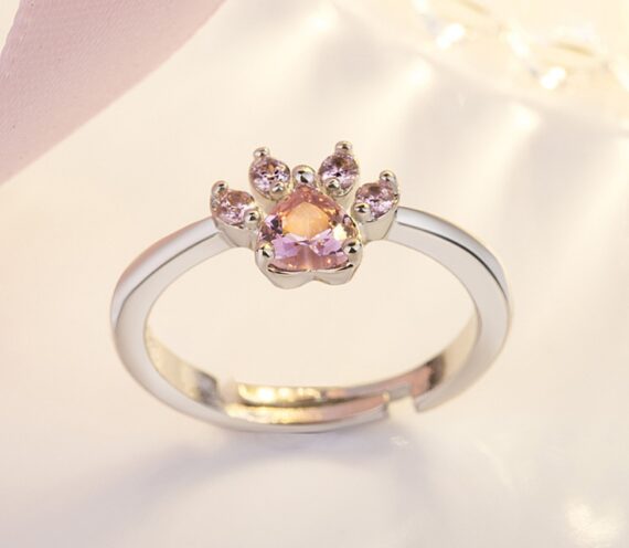 New Cat Bear Dog Paw Ring for Women Jewelry Sets - Image 4