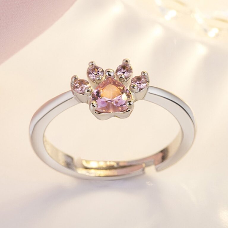 New Cat Bear Dog Paw Ring for Women Jewelry Sets - Image 4