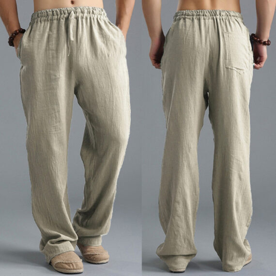 Men's Breathable Linen Casual Sports Pants - Image 7